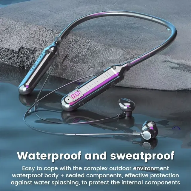 Écouteurs collier sansfil bluetooth hifi stéréo micro… – vue 3
