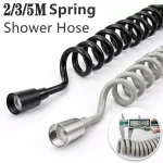 Tuyau de douche en ligne téléphonique, 1.5m/2m/3m/5m, ressort de salle de bains en PU Flexible pour l&rsquo;eau, plomberie, toilettes, Bidet, pulvérisateur, accessoire de salle de bains