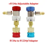 Adaptateur coupleur à raccord rapide pour R1234YF à R134A, adaptateur latéral haut et bas, connecteur de raccord de climatisation de voiture, outils de voiture