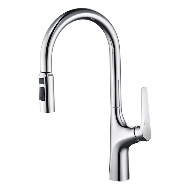 Robinet extractible de cuisine gris pistolet tout en… – vue 7