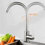 Robinet de cuisine noir mélangeur de cuisine en acier inoxydable mitigeur monotrou robinet de cuisine mélangeur en nickel brossé robinet d&rsquo;évier