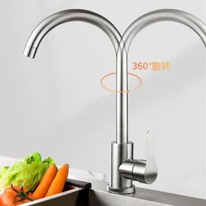 Robinet de cuisine noir mélangeur de cuisine en acier inoxydable mitigeur monotrou robinet de cuisine mélangeur en nickel brossé robinet d&rsquo;évier