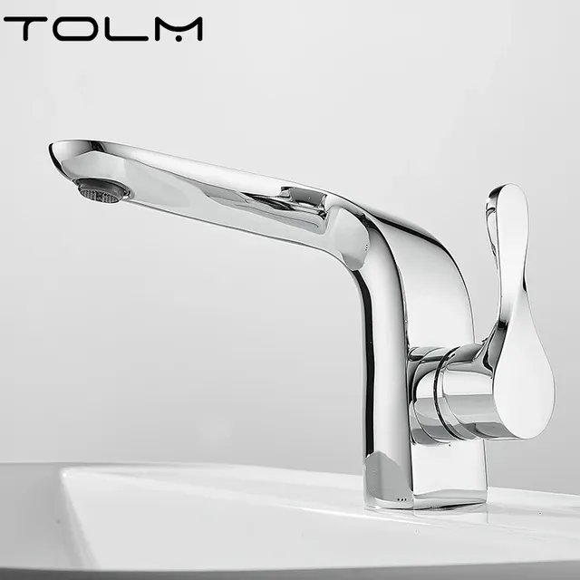 TOLM robinet de lavabo de salle de bains en laiton chromé – vue 3