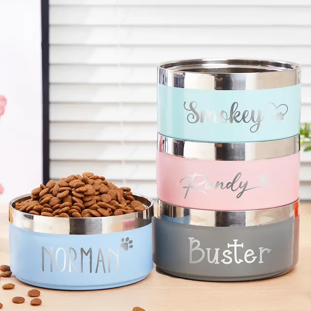 Bol personnalisé en acier inoxydable pour chien et chat – vue 3
