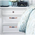 Poignées de luxe haut de gamme, 2 pièces, poignées contemporaines élégantes de style américain, poignées d&rsquo;armoire en céramique au Design minimaliste, tiroirs