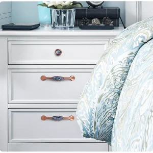 Poignées de luxe haut de gamme, 2 pièces, poignées contemporaines élégantes de style américain, poignées d&rsquo;armoire en céramique au Design minimaliste, tiroirs