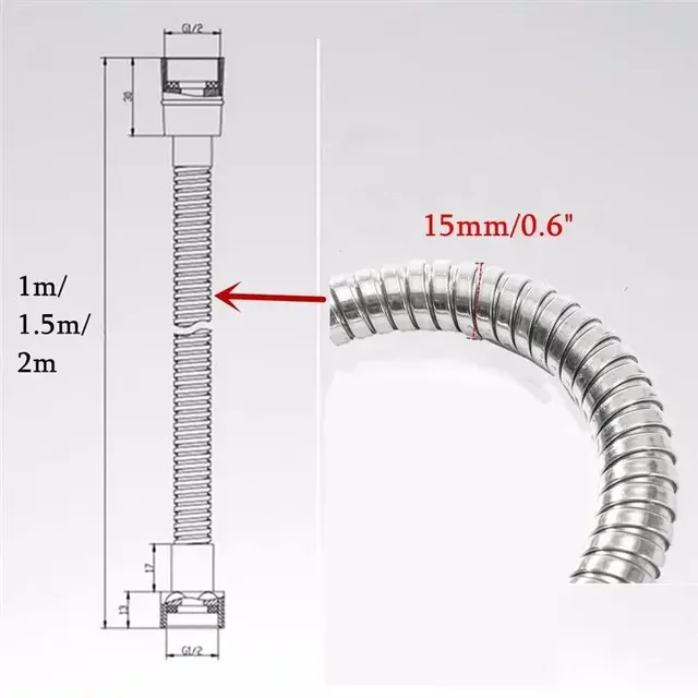 Tuyau de douche Flexible de haute qualité – vue 5