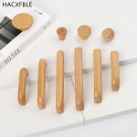 Poignée d&rsquo;armoire de cuisine en bois massif, vernis en hêtre, boutons de porte et de tiroir en bois, poignée de traction pour accessoires de quincaillerie poignée meuble cuisine poignée meuble bois
