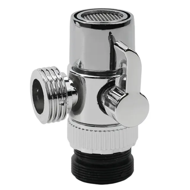 Déviateur robinet trois voies plastique chrome argenté… – vue 4