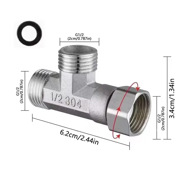 Valve adaptateur en T G1/2 – vue 6