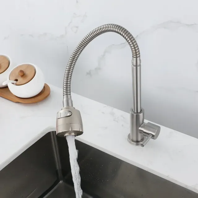 Robinet de cuisine rotatif universel monté sur le pont – vue 4
