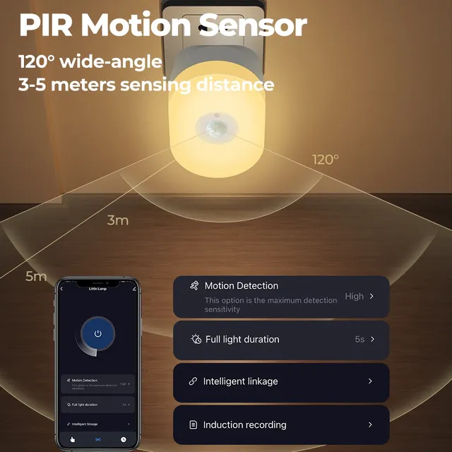 WiFi Tuya Smart Led veilleuse PIR capteur de mouvement… – vue 5