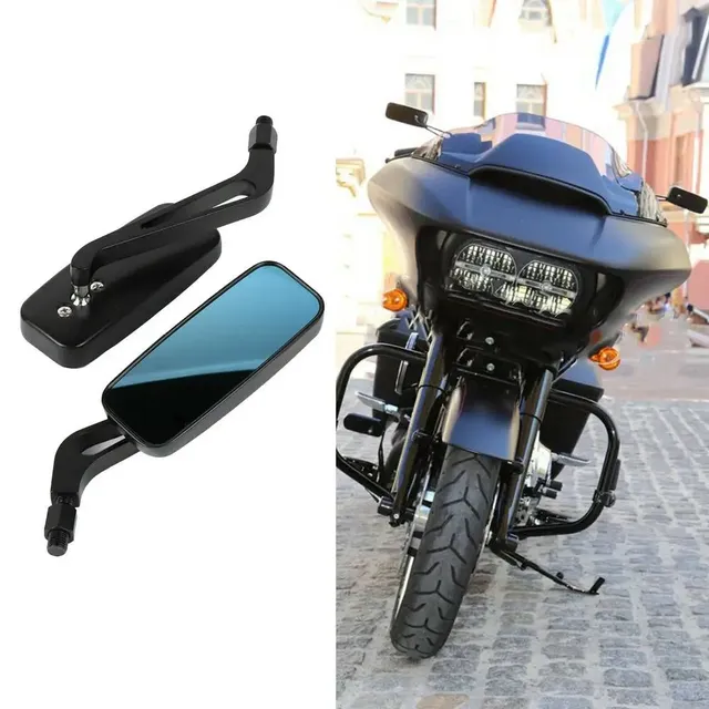 1 paire de rétroviseurs de moto rectangulaires pour… – vue 3