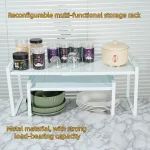 Étagère à épices de cuisine en métal, étagère de rangement en couches d&rsquo;armoire, étagère de rangement extensible, augmente efficacement l&rsquo;espace de stockage