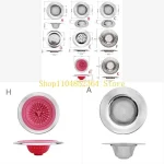 652f Cuisine Évier passoire en acier en acier inoxydable Casqueur d&rsquo;évier drain vidange avec grand large pour cuisine