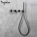 Mitigeur de douche ensemble de douche chaude et froide 2 voies inverseur de commande robinet de douche en laiton massif avec bec de bain 150MM/210MM/260MM Kit de douche mélangeur