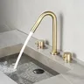 Robinet de lavabo en or brossé – vue 3