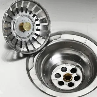 Crépine panier évier inox acier poli perforé amovible antibouchage…