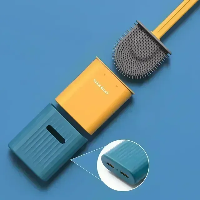 Brosse Toilette Murale Silicone Souple Manche Long… – vue 3
