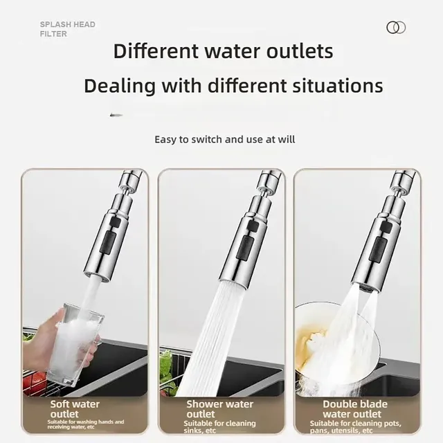 Pulvérisateur de robinet de cuisine 360 ° Robinet… – vue 4