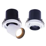 Dimmable Rotation LED Downlights 24W/20W/18W/15W/12W/9W Epistar Puce En Aluminium Encastré COB Spots Plafonnier AC85-265V