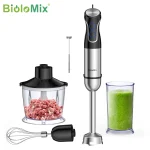 BioloMix – mélangeur à main à Immersion 5 en 1, mélangeur 1500W avec lame en acier inoxydable 304, robot culinaire, Smoothies, purée de nourriture pour bébé