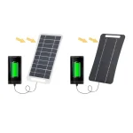 Petit panneau solaire en silicium monocristallin, haute efficacité, 5V, 5W, USB, conception de poignée pour le Camping en plein air