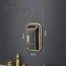 Miroir mural carré en fer suspendu – vue 2