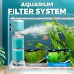 Système de filtre d&rsquo;aquarium automatique 4W/220V, filtre intégré, Circulation d&rsquo;eau oxygénée, pompe à eau Anti-reflux, prise américaine