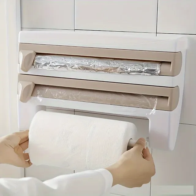 Organisateur mural cuisine compact plastique blanc gris… – vue 4