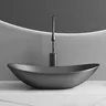 Vasque posée ovale bateau céramique mate gris anthracite… – vue 1