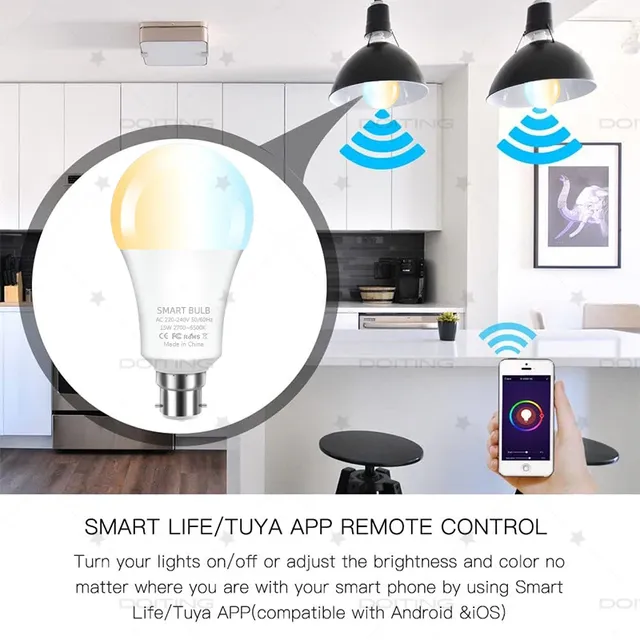 Ampoule intelligente Tuya WiFi B22 – vue 6
