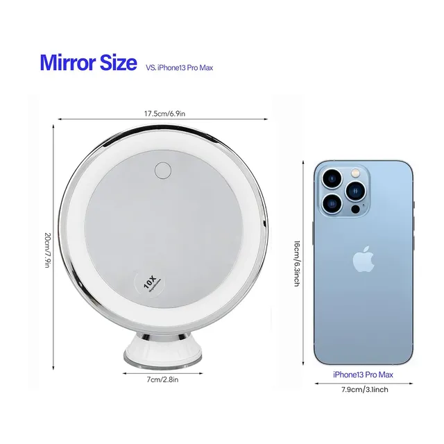 Miroir de maquillage grossissant 10x – vue 5