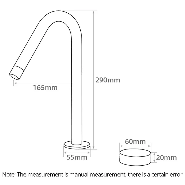Robinet de lavabo noir mat – vue 3