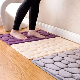 Tapis bain microfibre molleton corail mousse mémoire antidérapant…