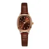 Montre femme quartz boîtier ovale plaqué or rose cadran… – vue 6