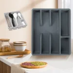Tiroir de cuisine, organisateur de couverts, porte-argenterie, boîte de séparation d&rsquo;ustensiles, plateau de rangement de couverts en plastique, fourniture de Restaurant à domicile 1 pièce