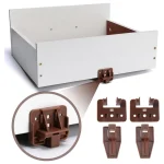 Guide de rail coulissant pour tiroir, 10 pièces, pour montage central, pour commodes et tables de nuit, systèmes à 1 tiroir, tendance