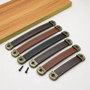 Poignée de porte d’armoire en cuir de vache, petite armoire, tiroir, boîte en bois, boîte-cadeau, poignée en cuir Poignée de porte d’armoire en cuir de vache, petite armoire, tiroir, boîte en bois, boîte-cadeau, poignée en cuir