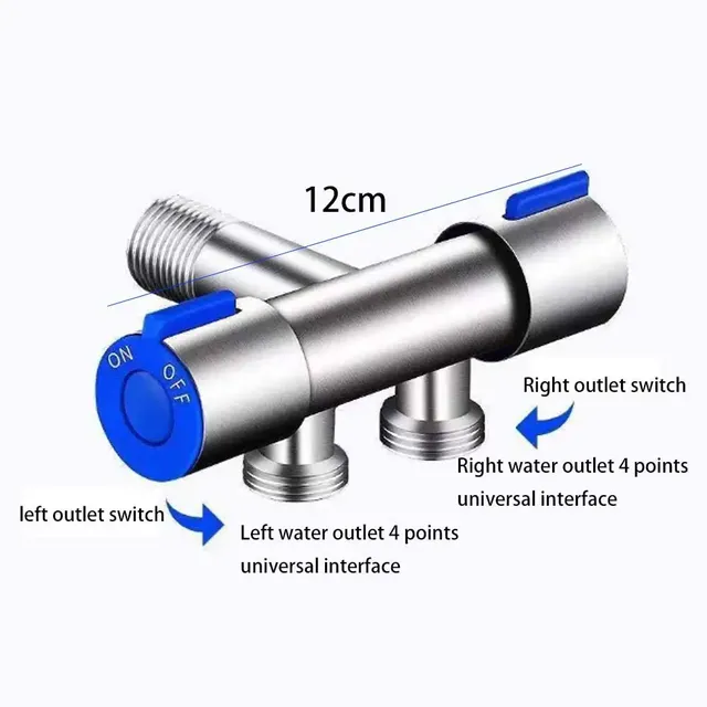 Robinet mural trois voies T acier inoxydable SUS304… – vue 2
