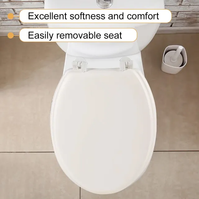 Siège de toilette rond à fermeture douce – vue 2