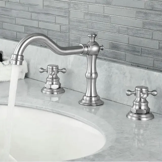 Kmmoun robinet de lavabo de salle de bains à bec fixe – vue 5