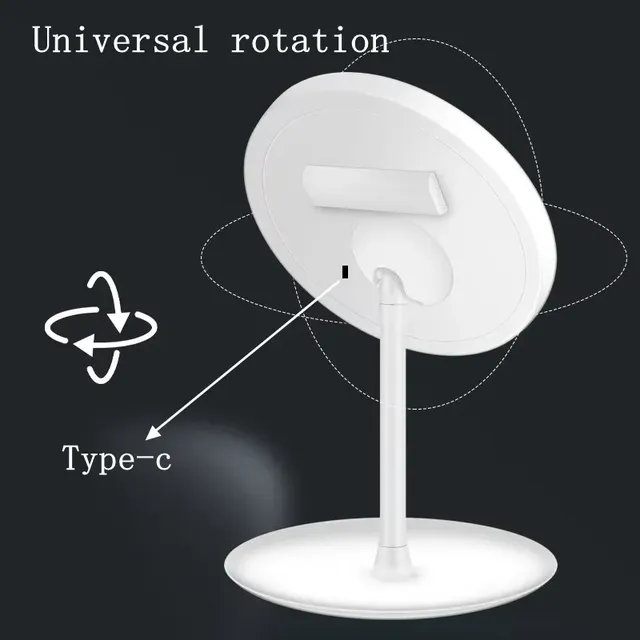 Miroir de maquillage LED ﻿ Miroir de vanité USB détachable – vue 3