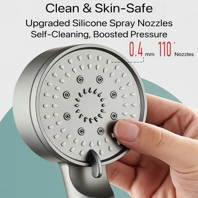 Pommeau de douche à pression Durable en acier inoxydable – vue 2
