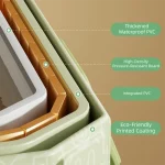 Baignoire pliante Portable de grande capacité, gain de place, piscine pour animaux de compagnie en PVC, multifonctionnelle avec trous de Drainage, pataugeoire pour animaux de compagnie