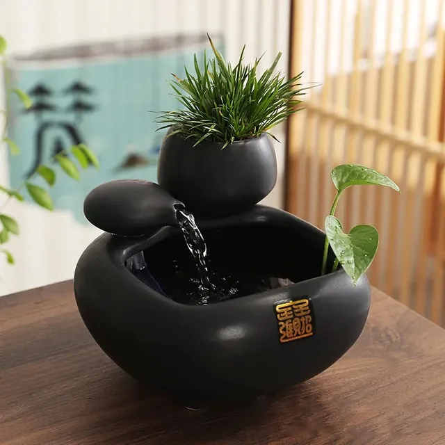 6262Vase hydroponique fontaine en céramique – vue 2