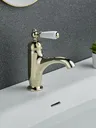 Robinet de lavabo à poignée unique en laiton rétro – vue 4