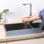 Protection contre les éclaboussures d&rsquo;évier en Silicone réutilisable, déflecteur d&rsquo;eau, ventouse, barrière anti-éclaboussures pour cuisine, salle de bains, comptoir de lavage de vaisselle