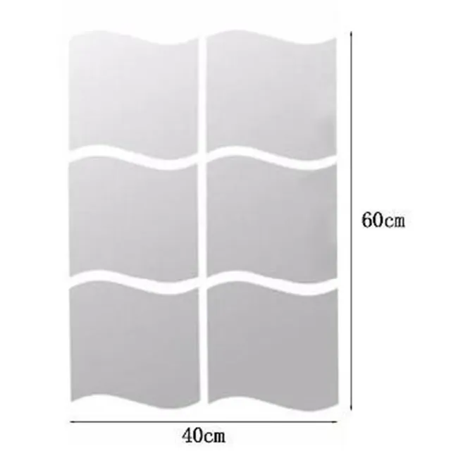 Autocollant miroir ondulé carrelage mural acrylique… – vue 3