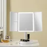 Miroir de maquillage pliable avec lumière LED – vue 1